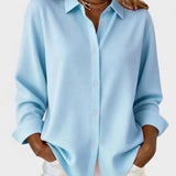 Chemise Ample Boutonnée à Manches Longues