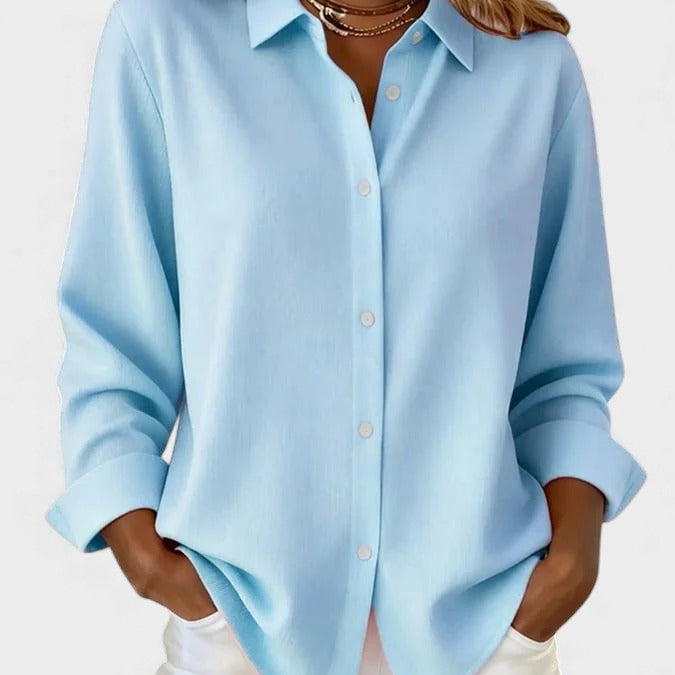Chemise Ample Boutonnée à Manches Longues