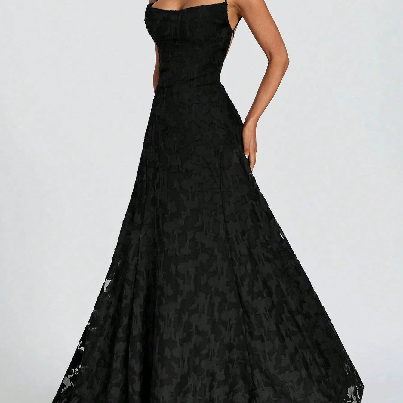 Robe Longue Bustier en Dentelle