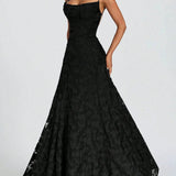 Robe Longue Bustier en Dentelle