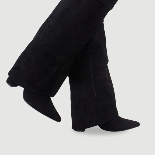 Evy | Bottes Élégantes en Suède avec Accents Dorés
