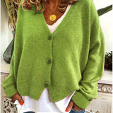 Cardigan Femme Boutonné Col V Décontracté