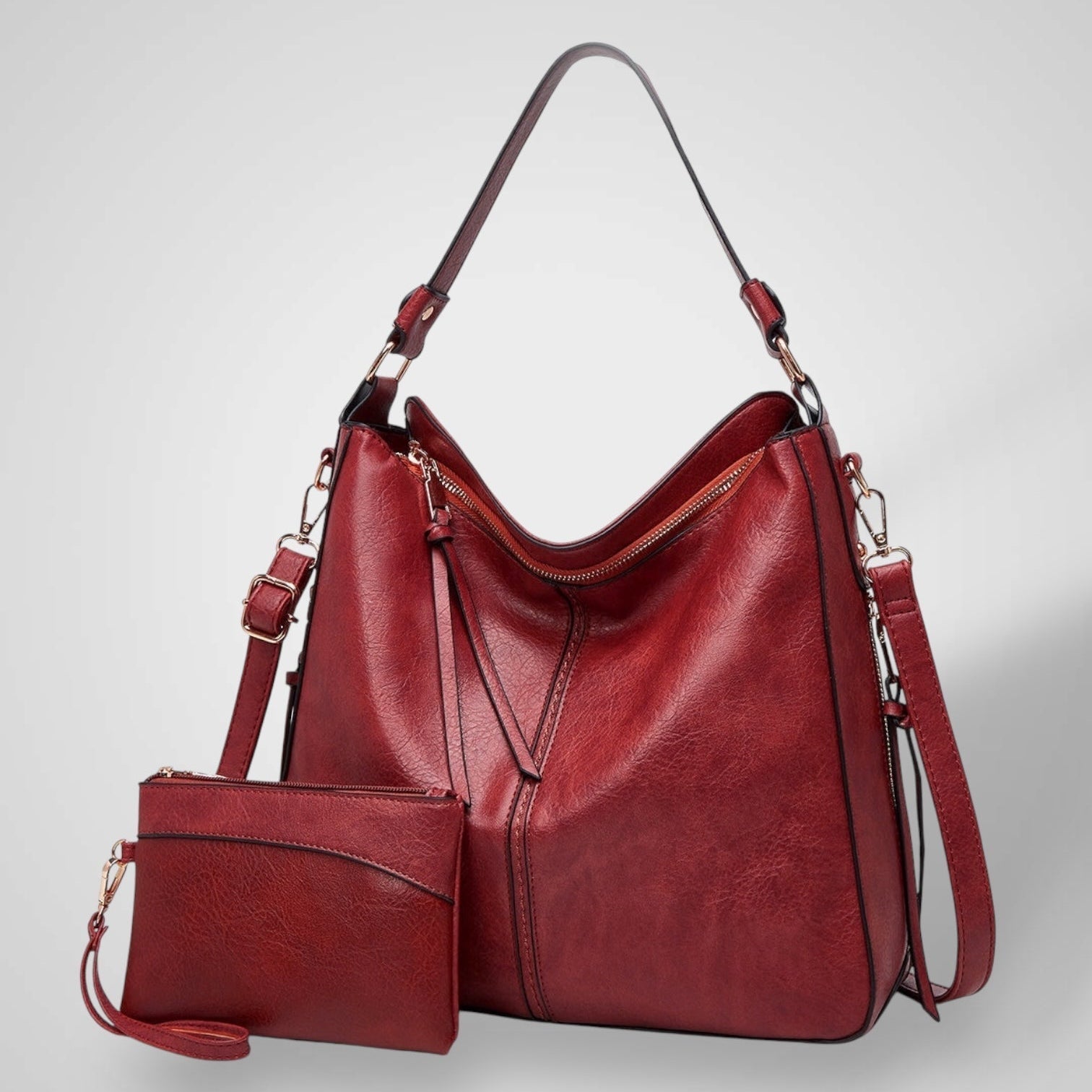 Sac En Cuir Élégant Noir Femme