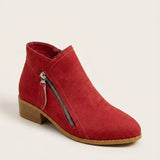 Bottines femme à zip latéral et semelle rembourrée