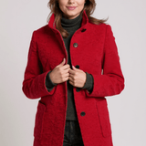Manteau Tailleur Col Montant Hiver En Laine Classique Marron Femme