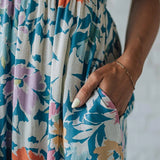 Robe Midi Fleurie à Bretelles