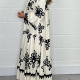 Robe Longue Imprimée à Col V