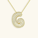 Collier à Initiale Bubble en Acier Inoxydable
