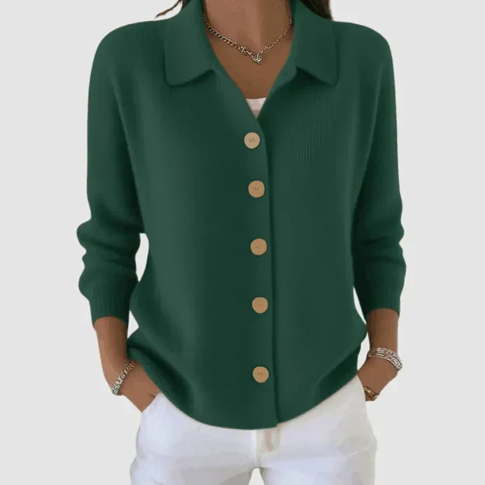 Cardigan Automne Vert Femme