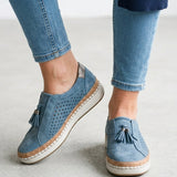 Chaussures femme à enfiler en maille, semelle rembourrée