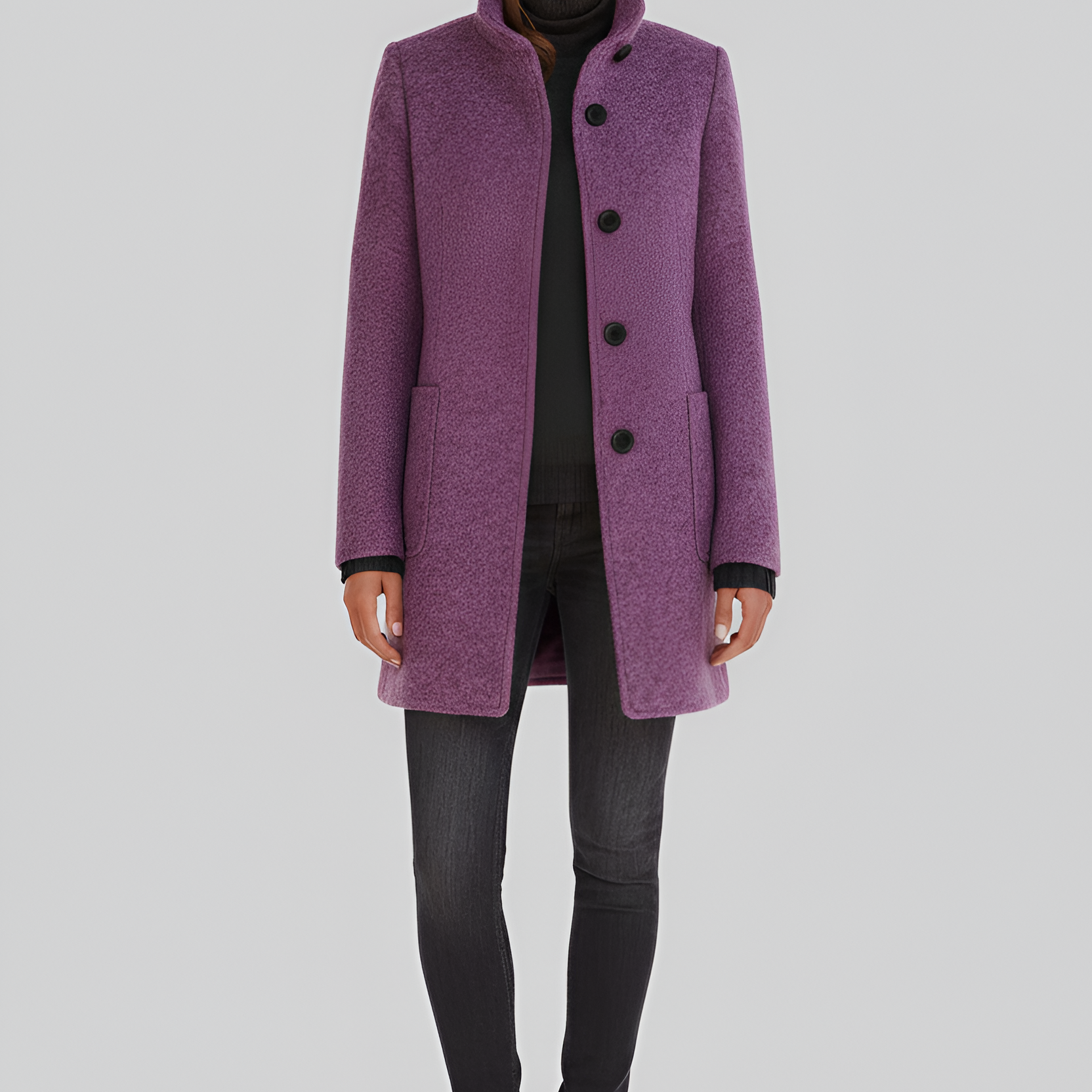 Veste Élégante Gris Femme