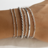 Set de 6 bracelets femme en acier inoxydable