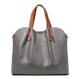 Sac En Cuir Gris Femme