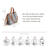 Sac En Cuir Gris Femme