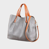 Sac En Cuir Gris Femme