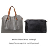 Sac En Cuir Gris Femme