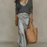 Robe Midi Femme Cache-Cœur Sans Manches