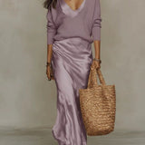 Robe Midi Femme Cache-Cœur Sans Manches