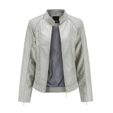 Veste Femme Simili Cuir Élégante Style Biker