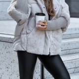 Doudoune Femme Doublée Fausse Fourrure – Veste Hiver Tendance