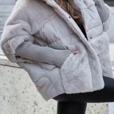 Doudoune Femme Doublée Fausse Fourrure – Veste Hiver Tendance