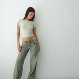 Jean Large Taille Basse Style Y2K Moderne