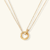 Collier maille femme en acier inoxydable plaqué or