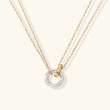 Collier maille femme en acier inoxydable plaqué or