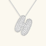 Collier à Initiale Bubble en Acier Inoxydable