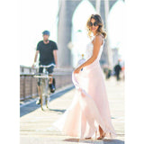 Robe Longue en Dentelle avec Jupe Fluide