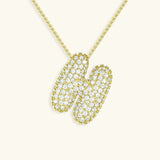 Collier à Initiale Bubble en Acier Inoxydable