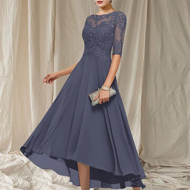 Robe Femme Élégante Mi-Longue – Robe Soirée Dentelle
