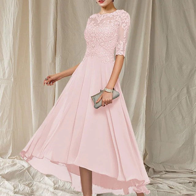 Robe Femme Élégante Mi-Longue – Robe Soirée Dentelle