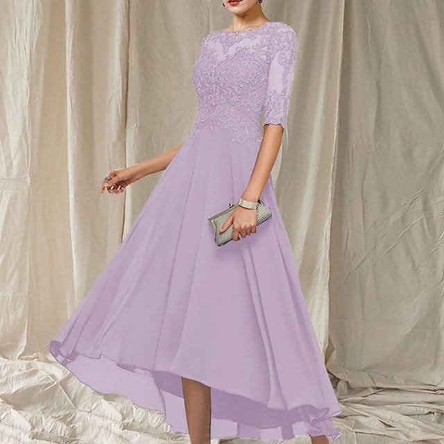 Robe Femme Élégante Mi-Longue – Robe Soirée Dentelle