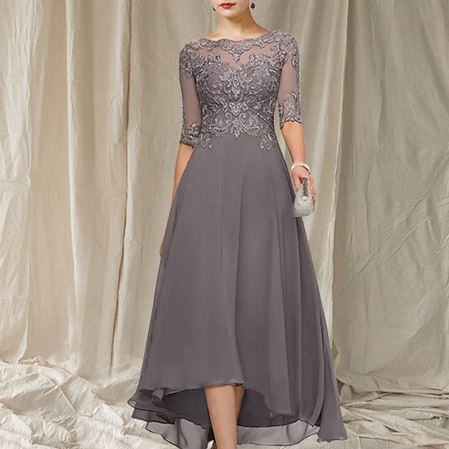 Robe Femme Élégante Mi-Longue – Robe Soirée Dentelle