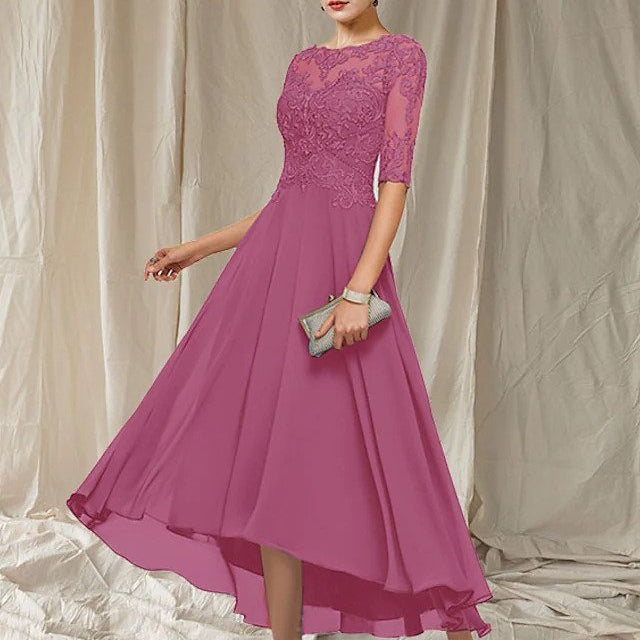 Robe Femme Élégante Mi-Longue – Robe Soirée Dentelle