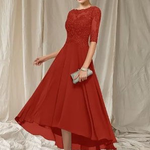 Robe Femme Élégante Mi-Longue – Robe Soirée Dentelle