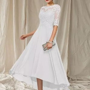 Robe Femme Élégante Mi-Longue – Robe Soirée Dentelle