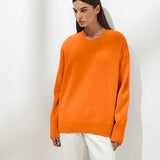 Pull femme col rond manches longues coupe ample