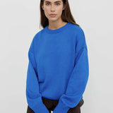 Pull femme col rond manches longues coupe ample