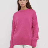 Pull femme col rond manches longues coupe ample