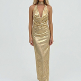 Robe Longue Pailletée Dos Nu Élégance Glamour