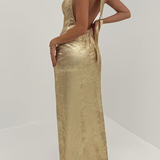 Robe Longue Pailletée Dos Nu Élégance Glamour