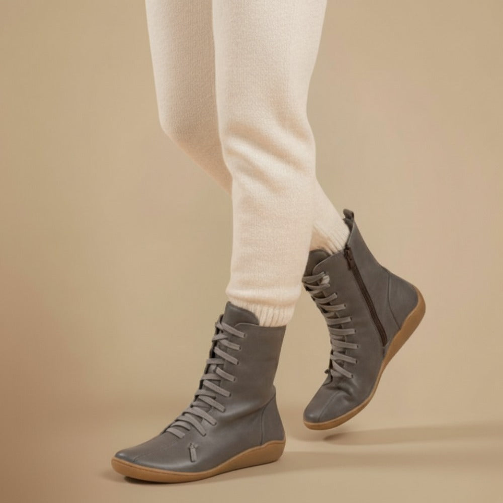 Bottines Lacées Minimalistes Confort Quotidien