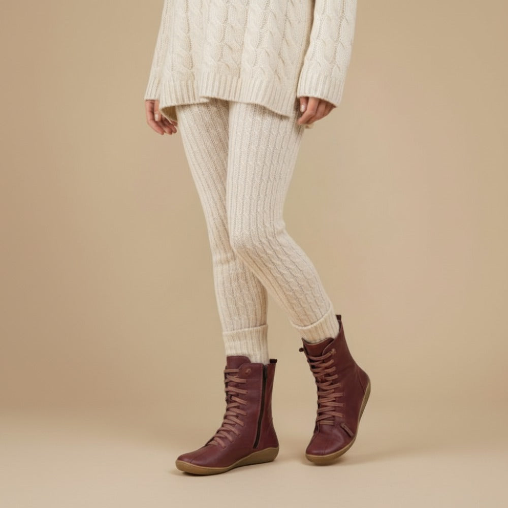 Bottines Lacées Minimalistes Confort Quotidien
