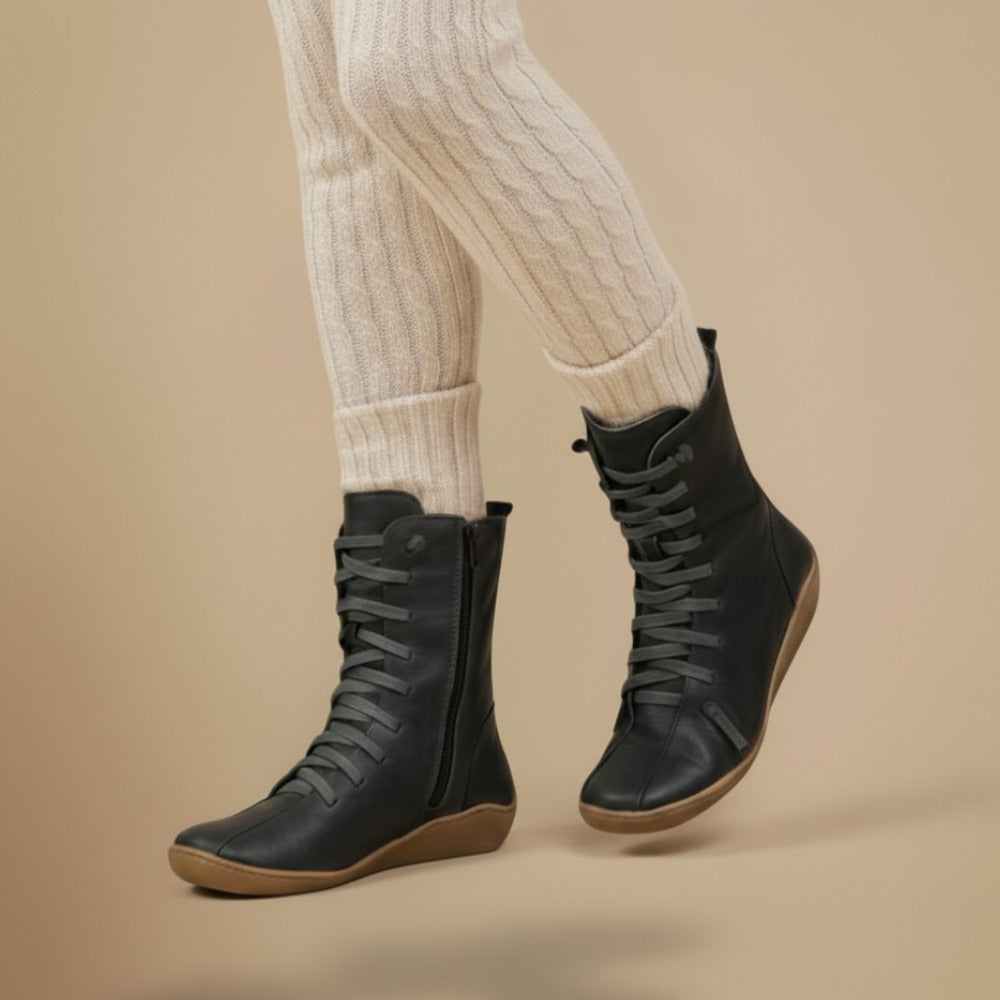 Bottines Lacées Minimalistes Confort Quotidien