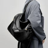Sac En Cuir Noir Femme Signature