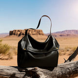 Sac En Cuir Noir Femme Signature