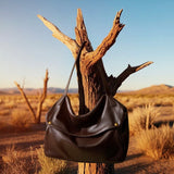 Sac En Cuir Noir Femme Signature