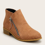 Bottines femme à zip latéral et semelle rembourrée
